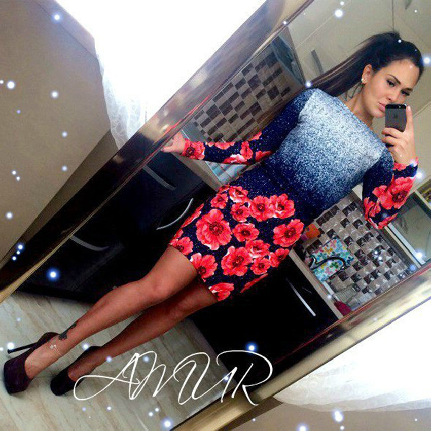 Chic Printed Polyester Dress